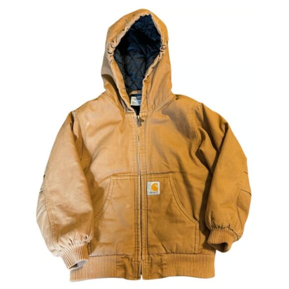 Carhartt Youth Boys Hooded Quilt Lined Canvas Active Jacket- Size XS - Picture 1 of 6